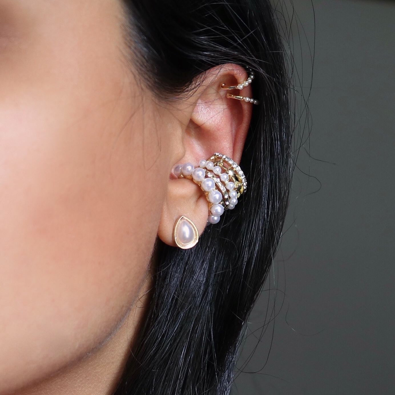 Pearl and Seashell Earring Set - 3 Pack