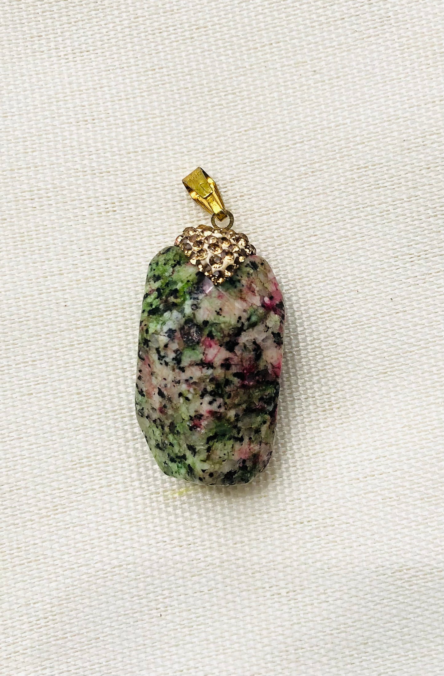 Rainforest Jasper - with gold rhinestones