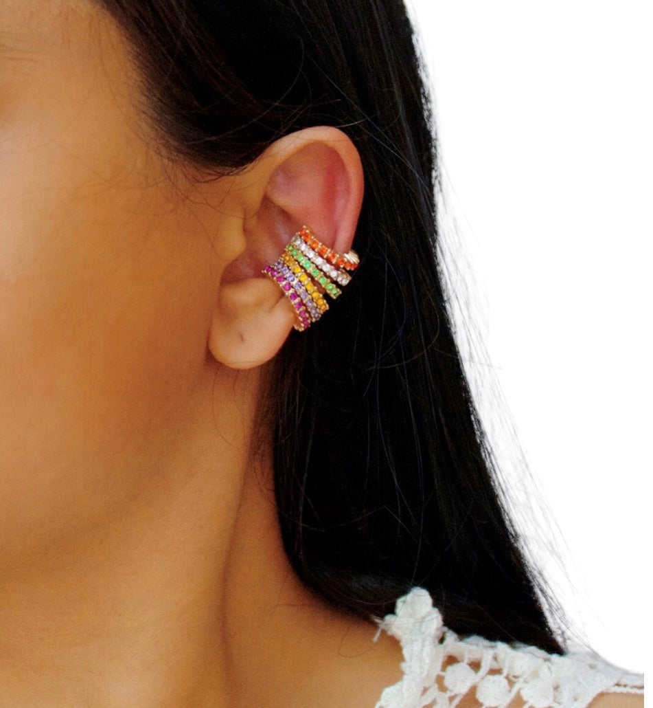 Rainbow Ear Cuff (Set of 6)