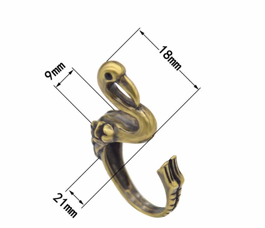 Flamingo Adjustable Ring