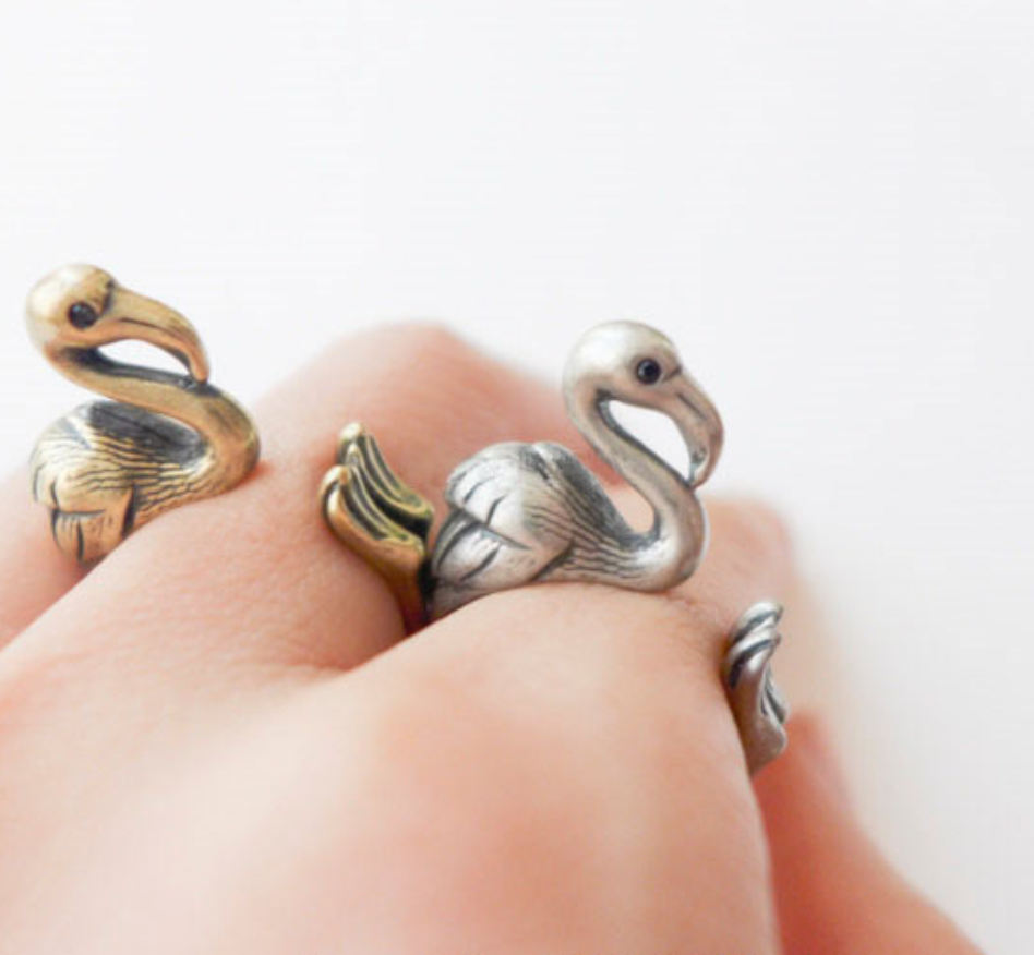 Flamingo Adjustable Ring