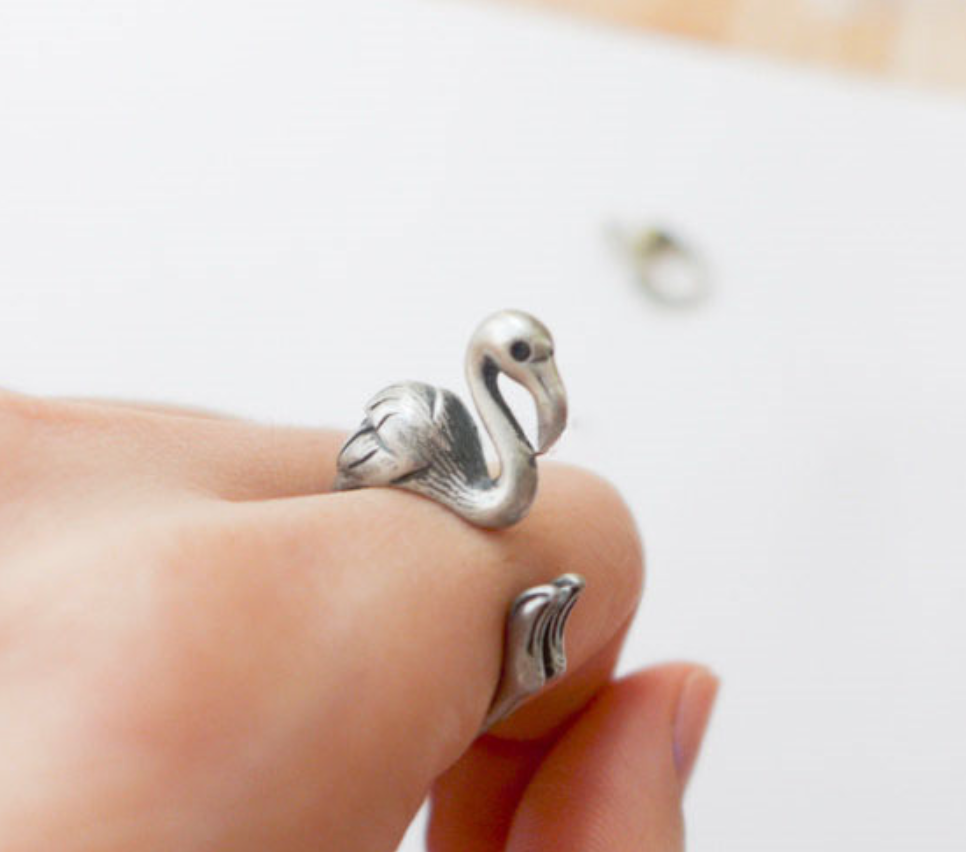 Flamingo Adjustable Ring