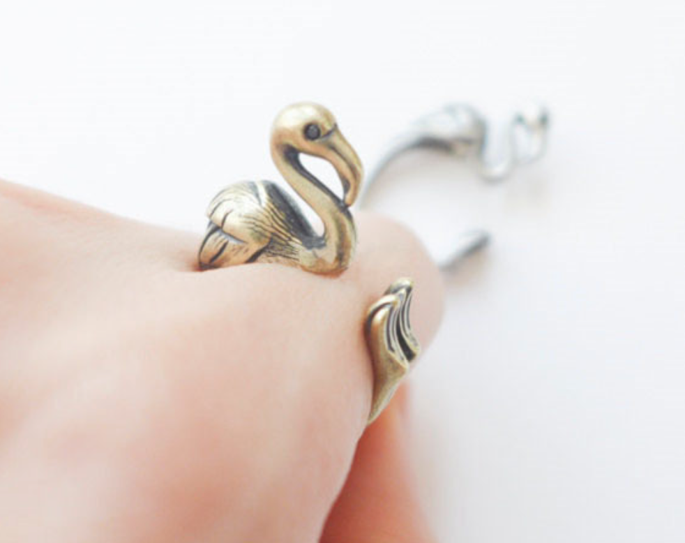 Flamingo Adjustable Ring