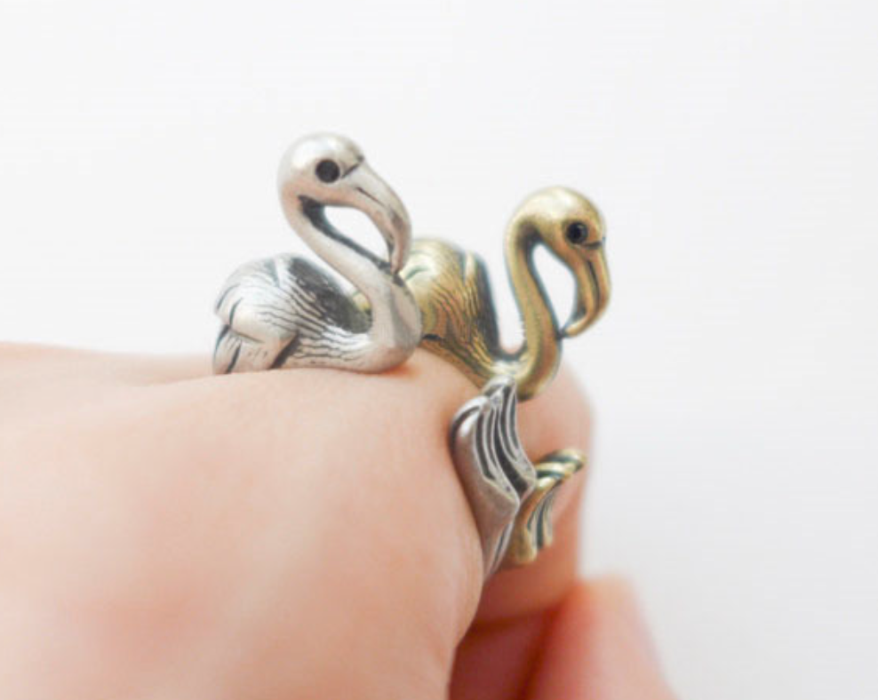 Flamingo Adjustable Ring