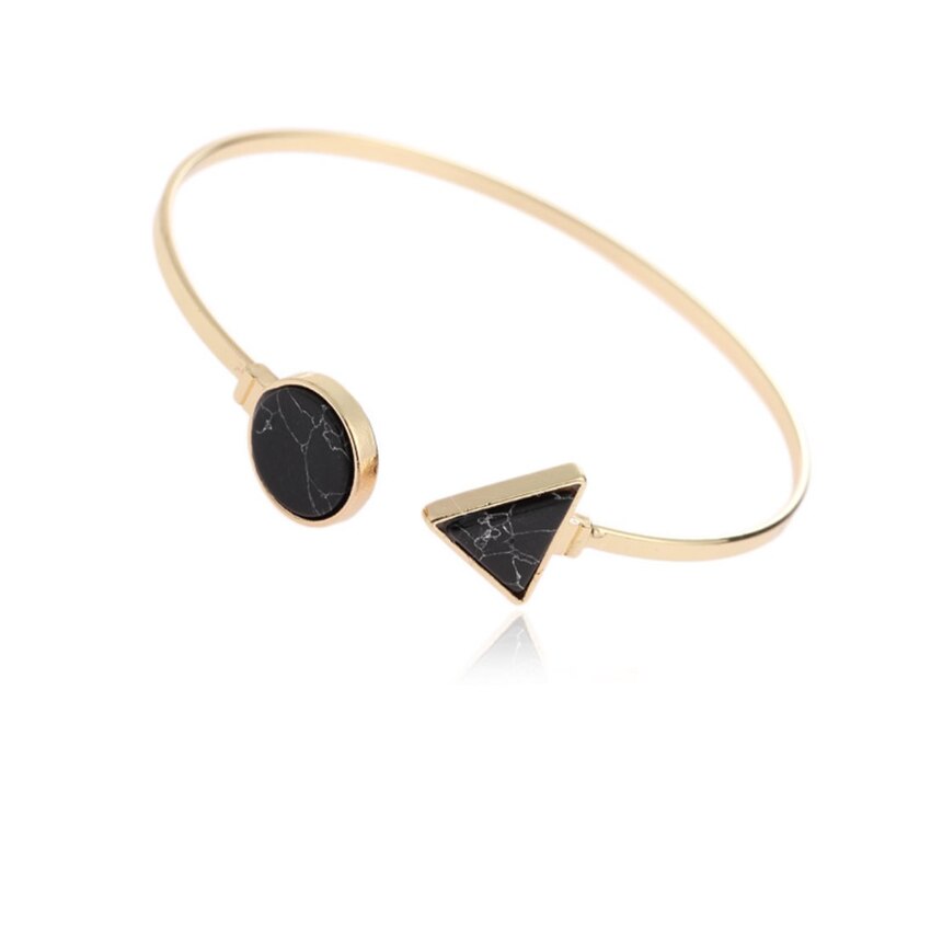 Round-Triangle Marble Bracelet