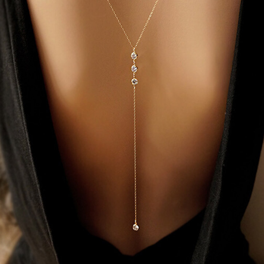 Crystal Back Necklace