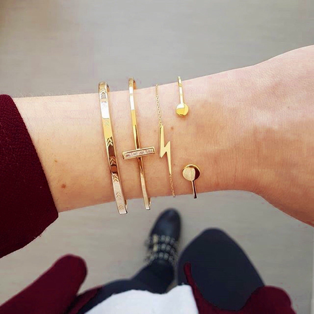 Bold Accent Bracelet Set - 4 pack
