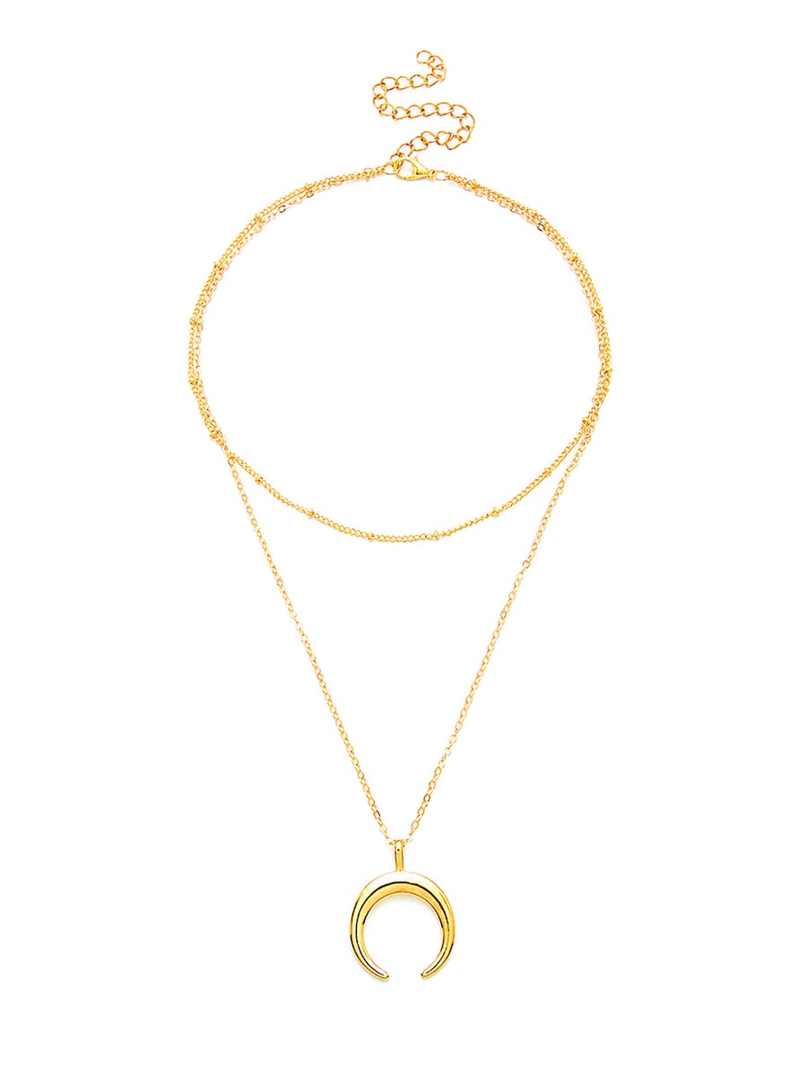 9ct Gold Horseshoe Pendant Necklace | Posh Totty Designs