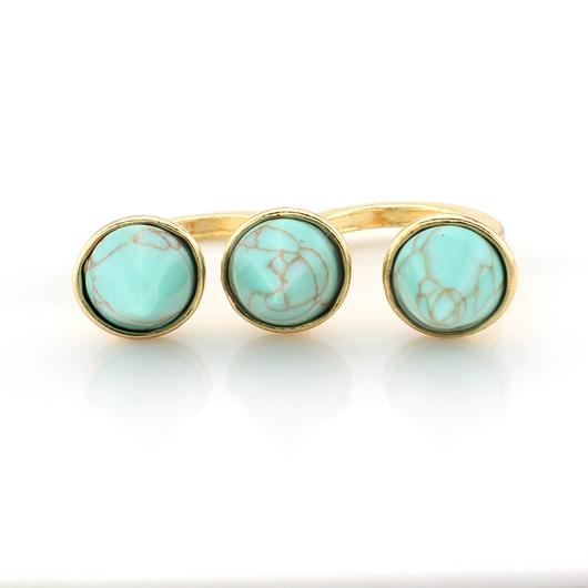 2 Finger Marble Ring
