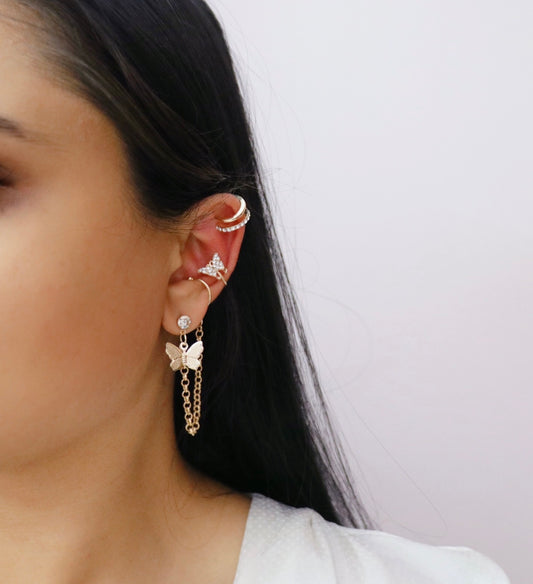 Butterfly Ear Cuff Set