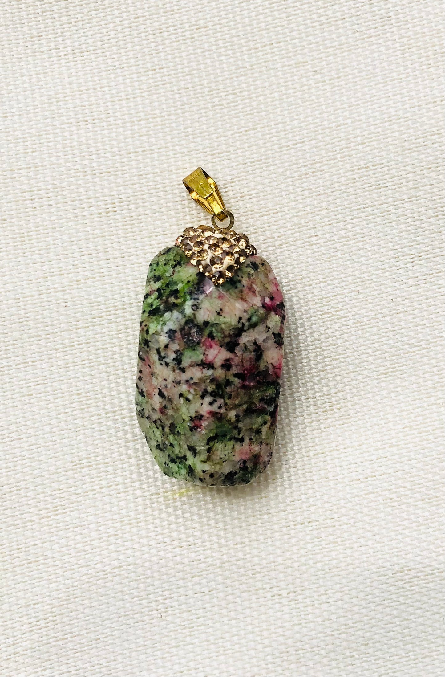 Rainforest Jasper - with gold rhinestones