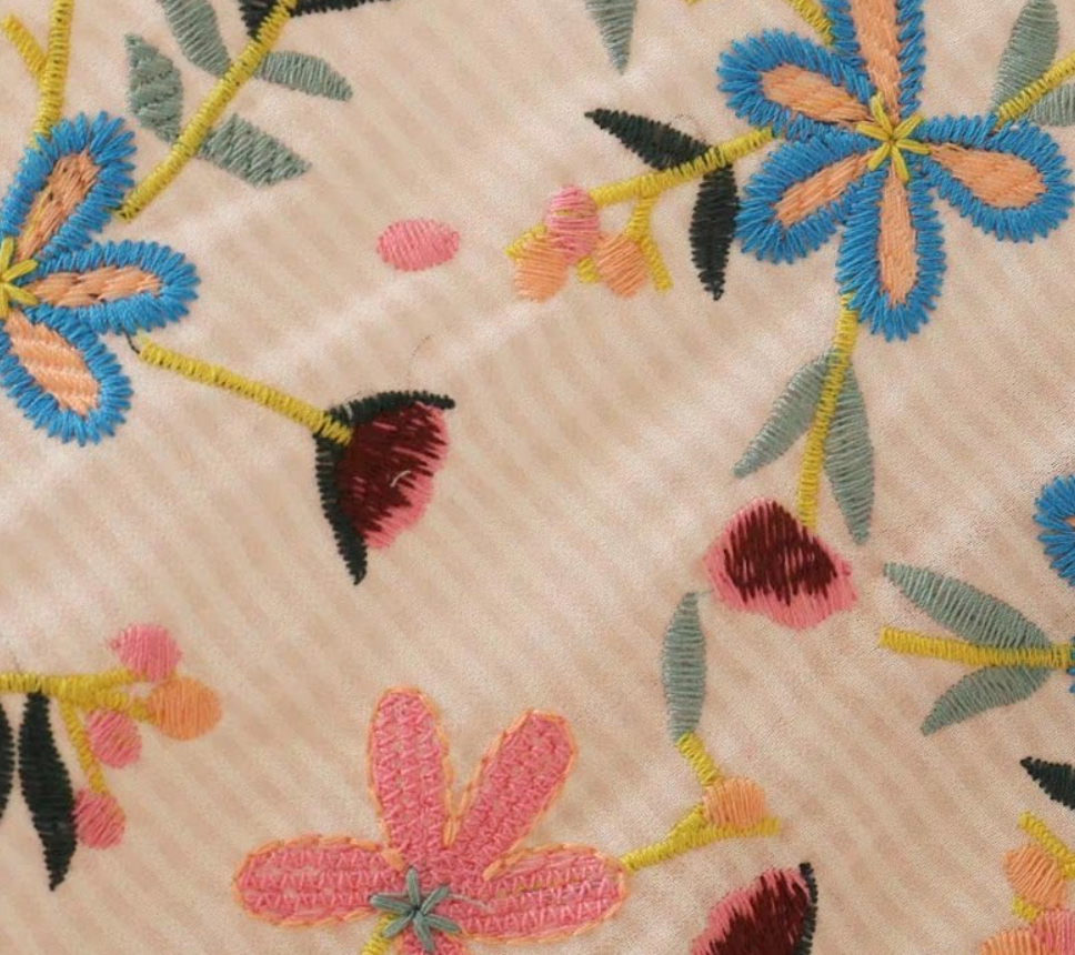 EMBROIDERED FRILLED TOP