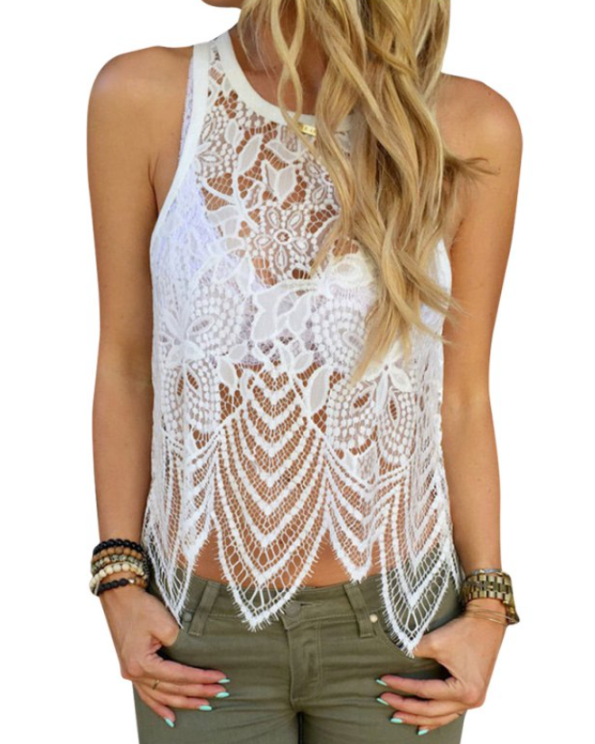 LACE STRAPPY TOP