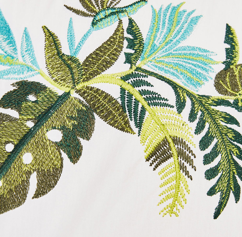 LEAF EMBOIDERED TOP