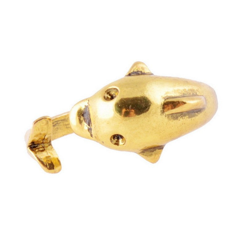 14kt Yellow Gold Dolphin Ring With Sapphire Eyes | Vintage and estate  jewellery at outstanding prices