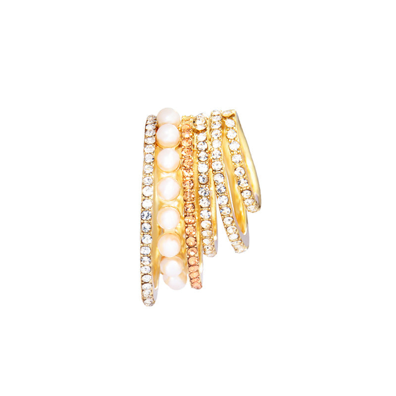 Pearl and Crystal Ear Cuff