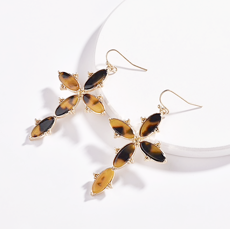 Retro Leopard Print Earrings