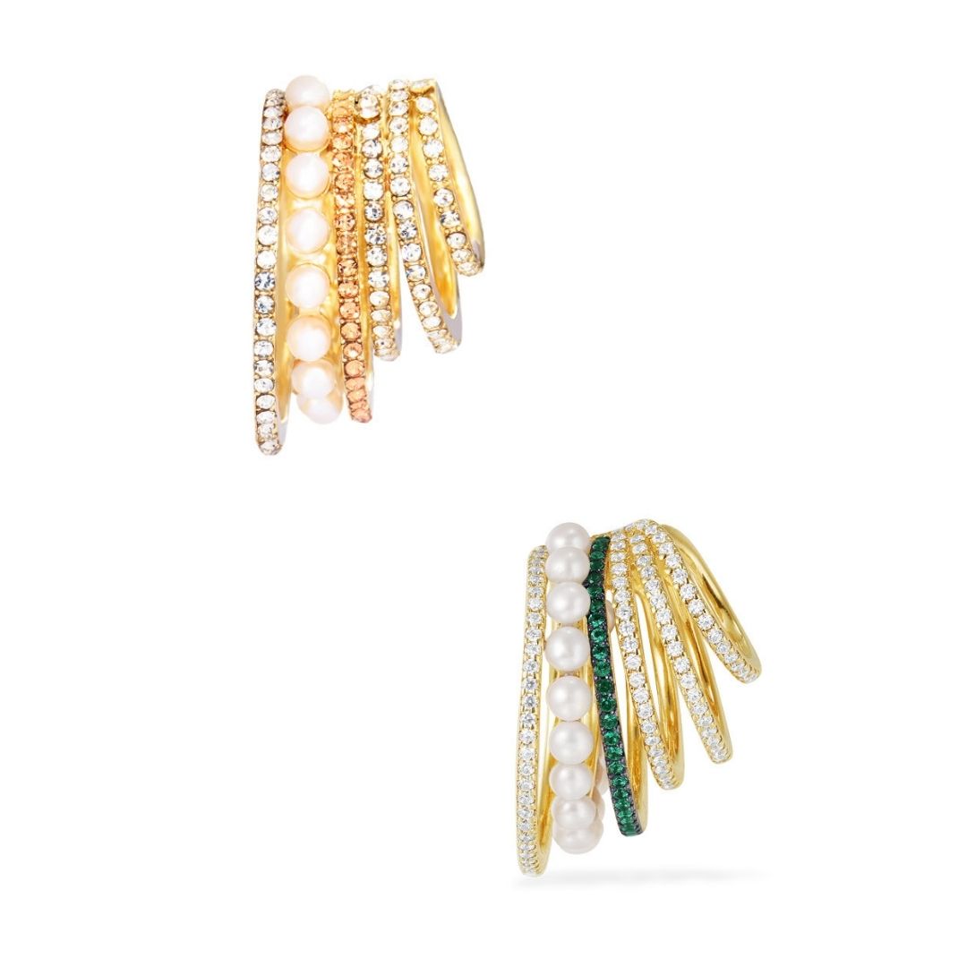Pearl and Crystal Ear Cuff